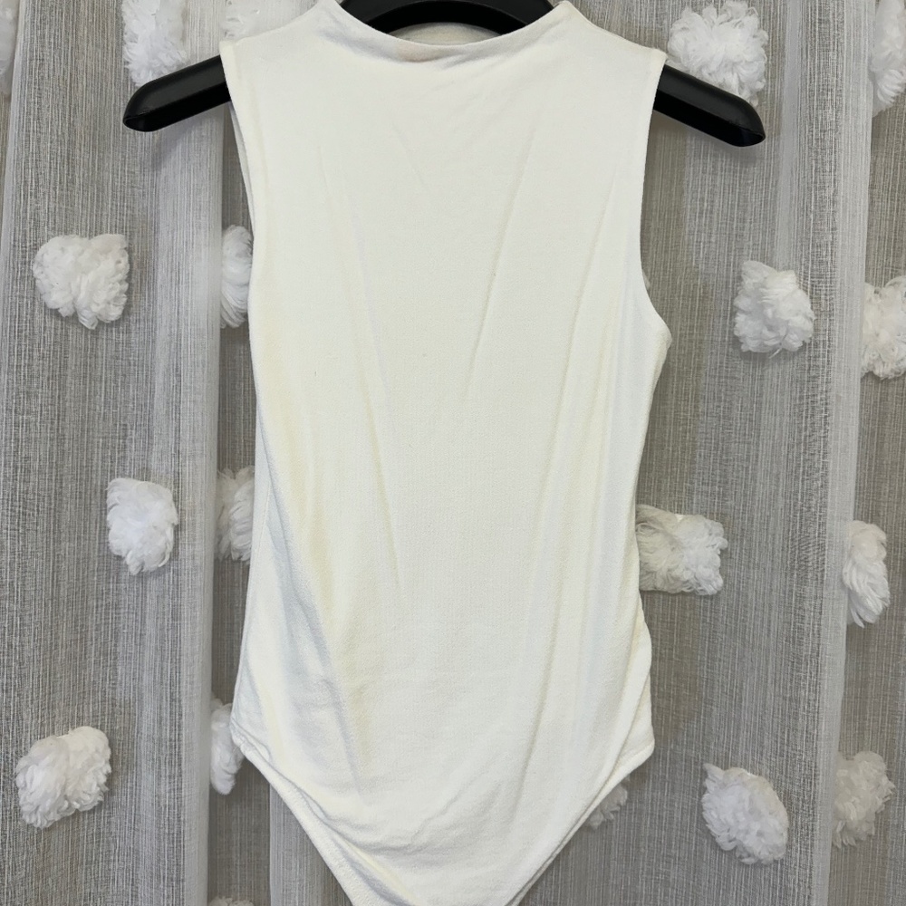 Live in the Moment High Necked Ivory Bodysuit